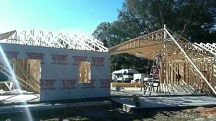 Parede com estrutura de Madeira e DryWall