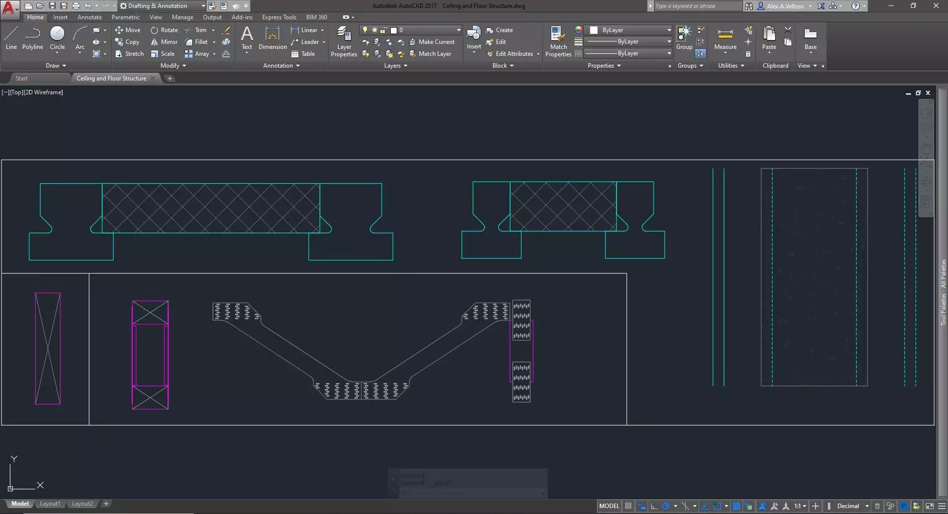 Estrutura de Madeira e Aço para piso suspenso e Telhado